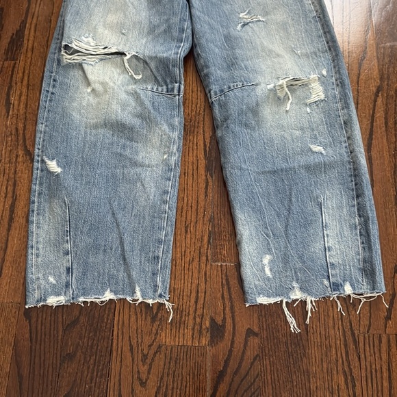TRF MID WAIST BAGGY RIPPED BALLOON JEANS 27 (US 4) - Picture 7 of 9